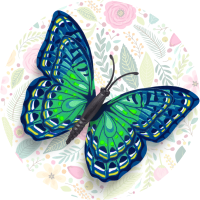 image-Butterflies theme cake