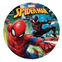 Spiderman cake decoration and birthday table