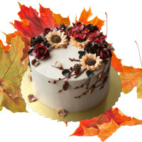 image-Autumn cake decoration