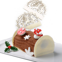 Christmas Log Ends in Chocolate, Wafer or Wood | Cake Design